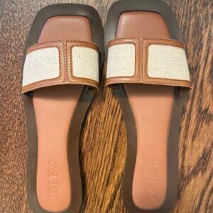 J.Crew Callie sandals in canvas, 7.5, like new